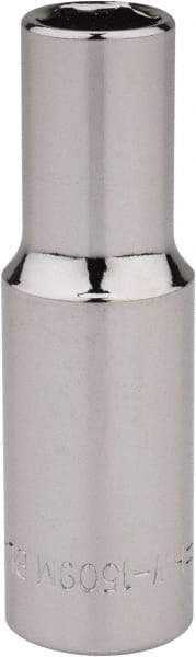 Blackhawk by Proto - 3/8" Drive, Deep Hand Socket - 6 Points, 2-7/64" OAL, Chrome Finish - USA Tool & Supply