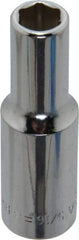 Blackhawk by Proto - 5/16", 3/8" Drive, Deep Hand Socket - 6 Points, 1-13/16" OAL, Chrome Finish - USA Tool & Supply