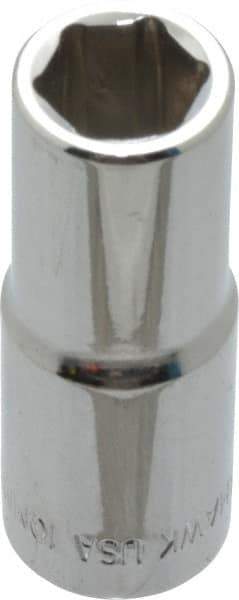 Blackhawk by Proto - 3/8" Drive, Deep Hand Socket - 6 Points, 1-13/16" OAL, Chrome Finish - USA Tool & Supply