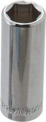 Blackhawk by Proto - 3/8" Drive, Deep Hand Socket - 6 Points, 1-13/16" OAL, Chrome Finish - USA Tool & Supply