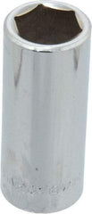 Blackhawk by Proto - 3/8" Drive, Deep Hand Socket - 6 Points, 2-7/64" OAL, Chrome Finish - USA Tool & Supply