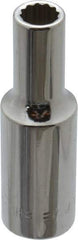 Blackhawk by Proto - 3/8" Drive, Deep Hand Socket - 12 Points, 2-7/64" OAL, Chrome Finish - USA Tool & Supply