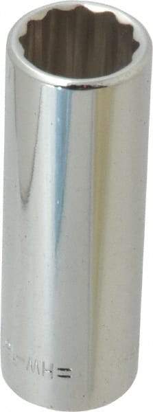 Blackhawk by Proto - 3/8" Drive, Deep Hand Socket - 12 Points, 1-13/16" OAL, Chrome Finish - USA Tool & Supply