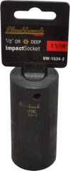 Blackhawk by Proto - 1/2" Drive 1-1/16" Deep Impact Socket - 6 Points, 3-1/2" OAL - USA Tool & Supply