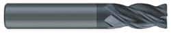 SGS - 1/2", 1-1/4" LOC, 1/2" Shank Diam, 3-1/4" OAL, 4 Flute, Solid Carbide Square End Mill - Single End, AlTiN Finish, Spiral Flute, Variable° Helix, Centercutting, Right Hand Cut, Right Hand Flute, Series Z1 - USA Tool & Supply