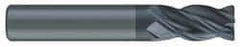 SGS - 1/2", 1-1/4" LOC, 1/2" Shank Diam, 3-1/4" OAL, 4 Flute, Solid Carbide Square End Mill - Single End, AlTiN Finish, Spiral Flute, Variable° Helix, Centercutting, Right Hand Cut, Right Hand Flute, Series Z1 - USA Tool & Supply