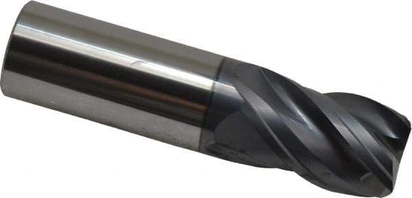 SGS - 1", 1-1/2" LOC, 1" Shank Diam, 4" OAL, 4 Flute, Solid Carbide Square End Mill - Single End, AlTiN Finish, Spiral Flute, Variable° Helix, Right Hand Cut, Right Hand Flute, Series Z1 - USA Tool & Supply