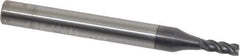 SGS - 3mm, 8mm LOC, 6mm Shank Diam, 57mm OAL, 4 Flute, Solid Carbide Square End Mill - Single End, AlTiN Finish, Spiral Flute, Variable° Helix, Right Hand Cut, Right Hand Flute, Series Z1M - USA Tool & Supply