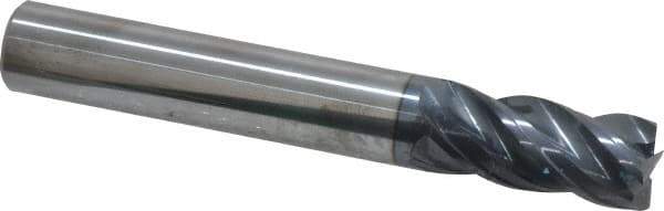 SGS - 12mm, 26mm LOC, 12mm Shank Diam, 83mm OAL, 4 Flute, Solid Carbide Square End Mill - Single End, AlTiN Finish, Spiral Flute, Variable° Helix, Right Hand Cut, Right Hand Flute, Series Z1M - USA Tool & Supply