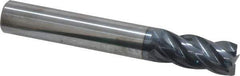 SGS - 12mm, 26mm LOC, 12mm Shank Diam, 83mm OAL, 4 Flute, Solid Carbide Square End Mill - Single End, AlTiN Finish, Spiral Flute, Variable° Helix, Right Hand Cut, Right Hand Flute, Series Z1M - USA Tool & Supply