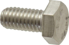 Value Collection - M6x1.00mm Metric Coarse, 12mm Length Under Head Hex Head Cap Screw - Fully Threaded, Grade 316 Stainless Steel, Uncoated, 10mm Hex - USA Tool & Supply
