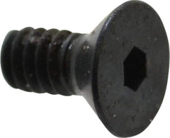 Camcar - #2-56 UNC Hex Socket Drive, 82° Flat Screw - Alloy Steel, Black Oxide Finish, Fully Threaded, 3/16" OAL - USA Tool & Supply