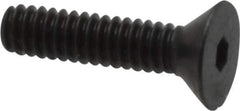 Camcar - #2-56 UNC Hex Socket Drive, 82° Flat Screw - Alloy Steel, Black Oxide Finish, Fully Threaded, 3/8" OAL - USA Tool & Supply