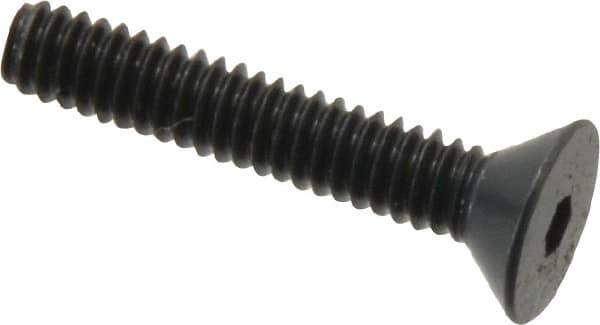 Camcar - #2-56 UNC Hex Socket Drive, 82° Flat Screw - Alloy Steel, Black Oxide Finish, Fully Threaded, 1/2" OAL - USA Tool & Supply