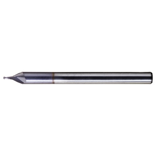 ‎0.025″ Dia. × 1/8″ Shank × 0.04″ DOC × 1-1/2″ OAL, Carbide TiCN, Spiral , 2 Flute, CW Helix, Ballnose End Mill - Exact Industrial Supply