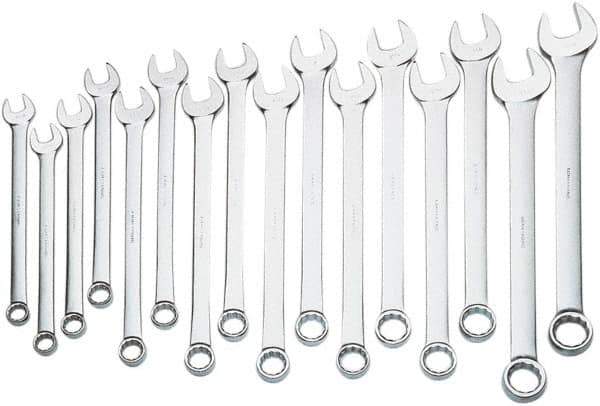 Proto - 16 Piece, 1-5/16" to 2-1/2", 12 Point Combination Wrench Set - Inch Measurement Standard, Satin Finish, Comes in Box - USA Tool & Supply