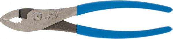 Channellock - 8" OAL, 1" Jaw Length, 1-11/64" Jaw Width, Slip Joint Pliers - Regular Nose Head, Standard Tool, Wire Cutting Shear - USA Tool & Supply