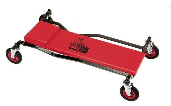 Whiteside - 360 Lb Capacity, 4 Wheel Heavy-Duty Creeper with Pneumatic Wheels - Steel, 40" Long x 7-7/8" High x 24" Wide - USA Tool & Supply