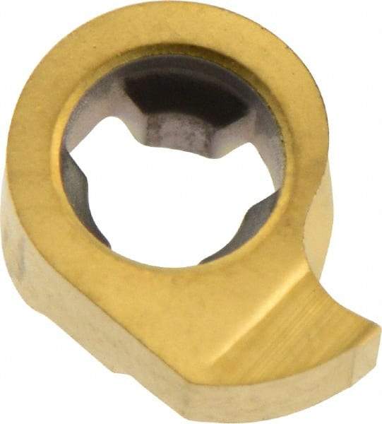 Iscar - 8250020GIQR Grade IC528, 2.5mm Cutting Width Carbide Grooving Insert - 1mm Max Depth of Cut, 0.2mm Corner Radius, TiCN/TiN Finish - USA Tool & Supply