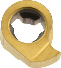 Iscar - 8250020GIQR Grade IC528, 2.5mm Cutting Width Carbide Grooving Insert - 1mm Max Depth of Cut, 0.2mm Corner Radius, TiCN/TiN Finish - USA Tool & Supply
