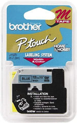 Brother - 1/2" Wide, Blue Tape Cassette - For Label Maker - USA Tool & Supply