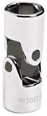 Blackhawk by Proto - 3/8" Drive, Standard Hand Socket - 6 Points, 1-51/64" OAL, Alloy Steel, Chrome Finish - USA Tool & Supply