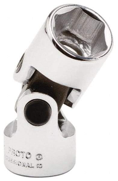 Proto - 1/2" Drive, Standard Hand Socket - 6 Points, 2-9/16" OAL, Chrome Vanadium, Chrome Finish - USA Tool & Supply