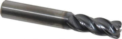 Kennametal - 3/8", 4 Flute, Solid Carbide, 0.06" Corner Radius End Mill - 2-1/2" OAL, 7/8" LOC - USA Tool & Supply