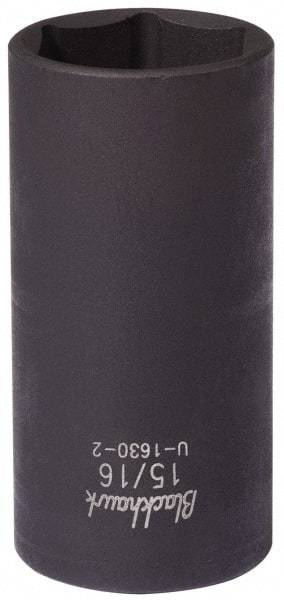Blackhawk by Proto - 3/8" Drive 7/8" Deep Impact Socket - 6 Points, 2-9/16" OAL - USA Tool & Supply
