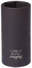 Blackhawk by Proto - 3/8" Drive 7/8" Deep Impact Socket - 6 Points, 2-9/16" OAL - USA Tool & Supply