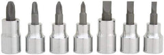 Blackhawk by Proto - 7 Piece, 3/8" Drive Screwdriver Bit Socket Set - #2 to #4 Phillips - USA Tool & Supply