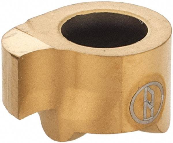 Iscar - 11400020GIQR Grade IC528, 4mm Cutting Width Carbide Grooving Insert - 1.6mm Max Depth of Cut, 0.2mm Corner Radius, TiCN/TiN Finish - USA Tool & Supply