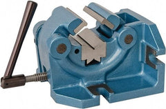 Bison - 6" Jaw Width, 6" Throat Depth, Manual Self Centering Vise - Steel - USA Tool & Supply