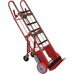 Wesco Industrial Products - 1,800 Lb Capacity 72" OAH Appliance Hand Truck - 5 x 24" Base Plate, Dual Loop Handle, Steel, Polyurethane Wheels - USA Tool & Supply
