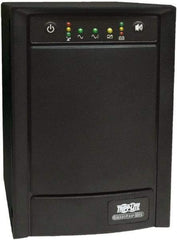 Tripp-Lite - 15 Amp, 750 VA, Tower Mount Line Interactive Backup Uninterruptible Power Supply - Backup 10 min with Full Load & 54-1/2 min with Half Load, 120 VAC Input & Output, 500 Watt Output, 1 Phases, 6 Outlets - USA Tool & Supply