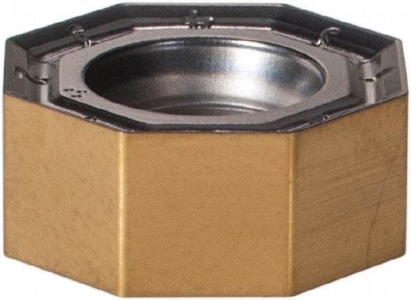 Iscar - ONHU050505 TN Grade IC808 Carbide Milling Insert - TiAlN/AlTiN/TiN Finish, 0.205" Thick, 13mm Inscribed Circle, 0.51mm Corner Radius - USA Tool & Supply