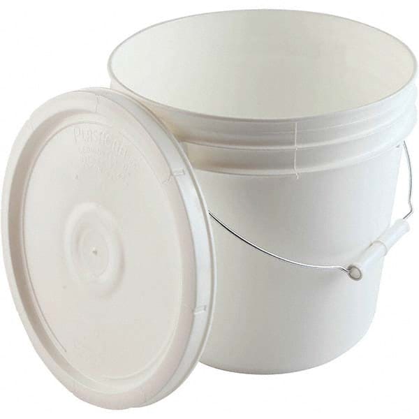 Dynalon Labware - 1 6-Piece 2 Gal 9.291" High, High-Density Polyethylene Round White Single Pail - USA Tool & Supply