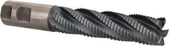Hertel - 1" Diam, Coarse Pitch, 4" LOC, 5 Flute Cobalt Roughing Square End Mill - TiCN Finish, 6-1/2" OAL, 1" Shank Diam, Single End, Centercutting, 30° Helix - USA Tool & Supply