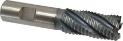 Hertel - 7/8" Diam, Coarse Pitch, 1-7/8" LOC, 5 Flute Cobalt Roughing Square End Mill - TiCN Finish, 4-1/8" OAL, 3/4" Shank Diam, Single End, 30° Helix - USA Tool & Supply
