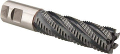 Hertel - 1-1/4" Diam, Coarse Pitch, 4" LOC, 6 Flute Cobalt Roughing Square End Mill - TiCN Finish, 6-1/2" OAL, 1-1/4" Shank Diam, Single End, 30° Helix - USA Tool & Supply