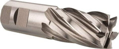 Hertel - 1-1/4", 2" LOC, 1-1/4" Shank Diam, 4-1/2" OAL, 6 Flute, Cobalt Square End Mill - Single End, Uncoated, Spiral Flute, 30° Helix, Centercutting, Right Hand Cut, Right Hand Flute - USA Tool & Supply