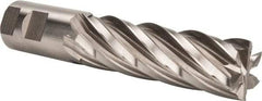 Hertel - 1-1/4", 4" LOC, 1-1/4" Shank Diam, 6-1/2" OAL, 6 Flute, Cobalt Square End Mill - Single End, Uncoated, Spiral Flute, 30° Helix, Centercutting, Right Hand Cut, Right Hand Flute - USA Tool & Supply