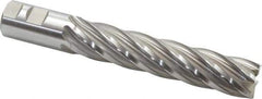 Hertel - 1-1/4", 6" LOC, 1-1/4" Shank Diam, 8-1/2" OAL, 6 Flute, Cobalt Square End Mill - Single End, Uncoated, Spiral Flute, 30° Helix, Centercutting, Right Hand Cut, Right Hand Flute - USA Tool & Supply