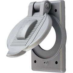 Hubbell Wiring Device-Kellems - Weatherproof Box Covers Cover Shape: Round Number of Holes in Outlet: 1 - USA Tool & Supply