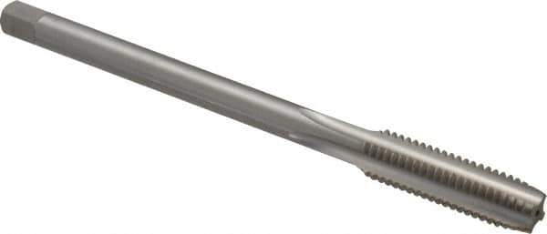 Hertel - 1/2-13 UNC, 4 Flute Plug Hand Pulley Tap - High Speed Steel, Bright Finish, H3 Thread Limit, 6" OAL, 0.507" Shank Diam - Exact Industrial Supply