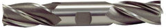 Hertel - 3/8", 3/4" LOC, 3/8" Shank Diam, 3-1/2" OAL, 4 Flute, Cobalt Square End Mill - Double End, Uncoated, Spiral Flute, 30° Helix, Right Hand Cut, Right Hand Flute - USA Tool & Supply