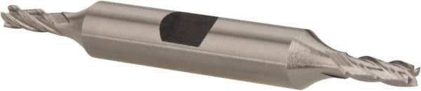 Hertel - 5/32", 7/16" LOC, 3/8" Shank Diam, 3-1/8" OAL, 4 Flute, Cobalt Square End Mill - Double End, Uncoated, Spiral Flute, 30° Helix, Centercutting, Right Hand Cut, Right Hand Flute - USA Tool & Supply