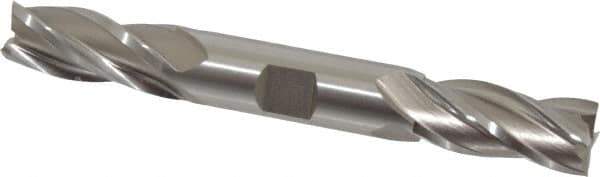 Hertel - 5/8", 1-3/8" LOC, 5/8" Shank Diam, 5" OAL, 4 Flute, Cobalt Square End Mill - Double End, Uncoated, Spiral Flute, 30° Helix, Centercutting, Right Hand Cut, Right Hand Flute - USA Tool & Supply