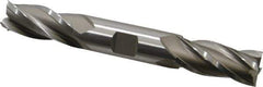 Hertel - 3/4", 1-5/8" LOC, 3/4" Shank Diam, 5-5/8" OAL, 4 Flute, Cobalt Square End Mill - Double End, Uncoated, Spiral Flute, 30° Helix, Centercutting, Right Hand Cut, Right Hand Flute - USA Tool & Supply