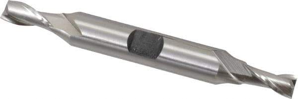 Hertel - 1/4", 1/2" LOC, 3/8" Shank Diam, 3-1/8" OAL, 2 Flute, Cobalt Square End Mill - Double End, Uncoated, Spiral Flute, 30° Helix, Centercutting, Right Hand Cut, Right Hand Flute - USA Tool & Supply